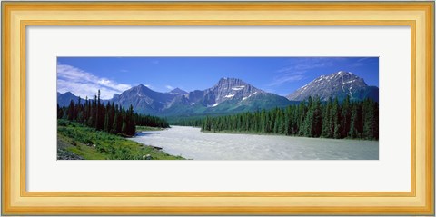 Framed Rocky Mountains Near Jasper, Alberta Canada Print