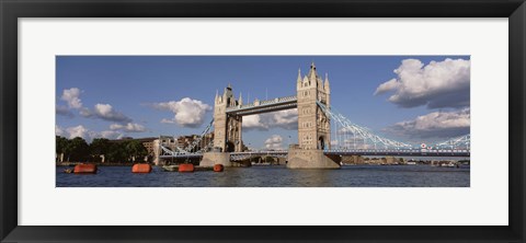 Framed Bridge Over A River, Tower Bridge, Thames River, London, England, United Kingdom Print