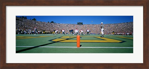 Framed Football Game, University Of Michigan, Ann Arbor, Michigan, USA Print