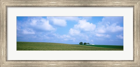 Framed Panoramic view of a landscape, Marshall County, Iowa, USA Print