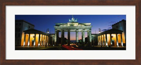 Framed Low angle view of a gate, Brandenburg Gate, Berlin, Germany Print