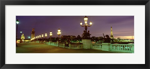 Framed Alexander III Bridge, Paris, France Print