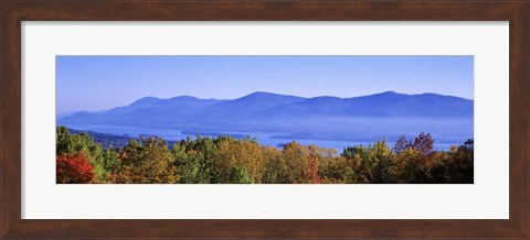 Framed Lake George, Adirondack Mountains, New York State, USA Print