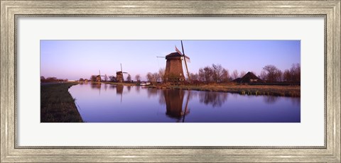 Framed Windmills Schemerhorn The Netherlands Print