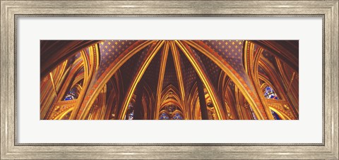 Framed Interior, Sainte Chapelle, Paris, France Print