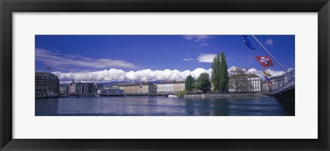 Framed Rhone River Geneva Switzerland Print