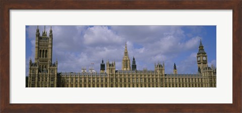 Framed Facade Of Big Ben And The Houses Of Parliament, London, England, United Kingdom Print