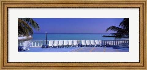 Framed Lounge Chairs, Giraavaru, Maldives Print