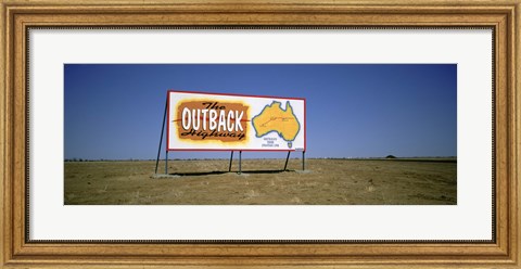 Framed Billboard on a landscape, Outback, Australia Print