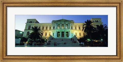 Framed Low angle view of a building, Syros, Cyclades Islands, Greece Print