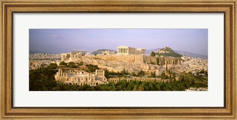 Framed High angle view of buildings in a city, Acropolis, Athens, Greece Print