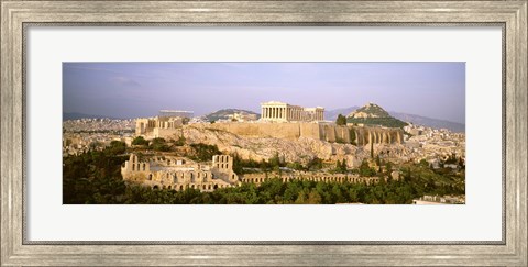 Framed High angle view of buildings in a city, Acropolis, Athens, Greece Print