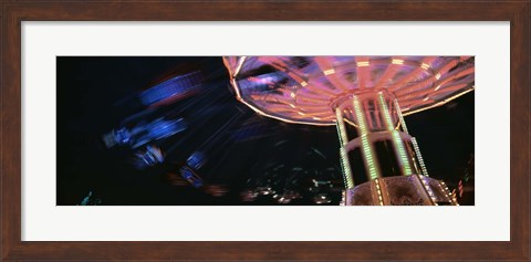 Framed Low angle view of a carousel, Amusement Park, Stuttgart, Germany Print