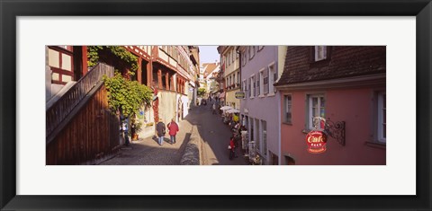 Framed Houses On Both Sides Of An Alley, Lake Constance, Meersburg, Baden-Wurttemberg, Germany Print