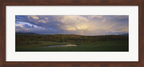 Framed Clouds over a landscape, Eden, Vermont, New England, USA Print