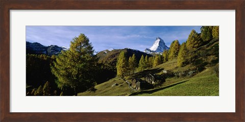 Framed Low angle view of a mountain peak, Matterhorn, Valais, Switzerland Print