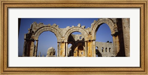 Framed Old ruins of a church, St. Simeon Church, Aleppo, Syria Print
