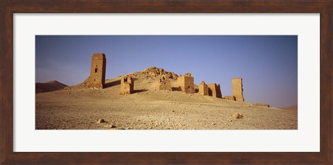 Framed Ancient tombs on a landscape, Palmyra, Syria Print