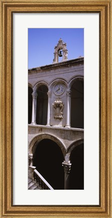 Framed Low angle view of a bell tower, Rector&#39;s Palace, Dubrovnik, Croatia Print
