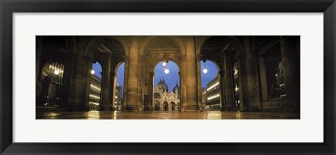 Framed Arcade of a building, St. Mark&#39;s Square, Venice, Italy (Color) Print