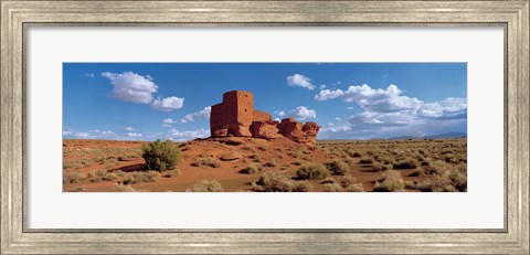 Framed Ruins of a building in a desert, Wukoki Ruins, Wupatki National Monument, Arizona, USA Print