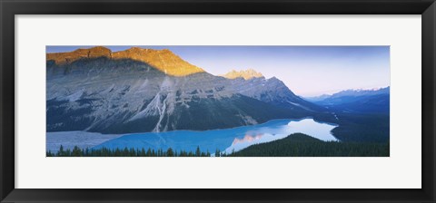 Framed Mountains by Peyto Lake, Canada Print