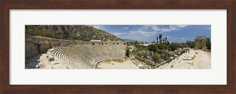 Framed High angle view of the old ruins of an amphitheater, Myra, Lycia, Antalya Provence, Turkey Print