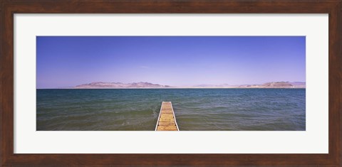 Framed Pier on a lake, Pyramid Lake, Nevada, USA Print