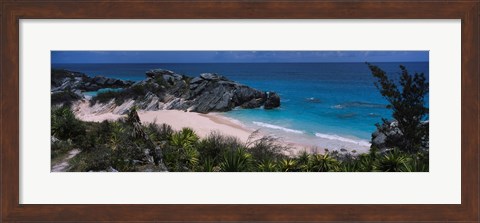 Framed High angle view of a beach, Bermuda Print