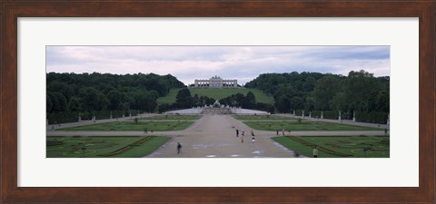Framed Schonbrunn Palace Garden, Schonbrunn Palace, Vienna, Austria Print