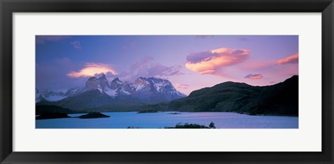 Framed Clouds over mountains, Towers of Paine, Torres del Paine National Park, Chile Print