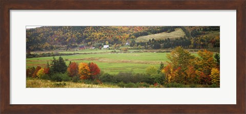 Framed Cape Breton Highlands near North East Margaree, Nova Scotia, Canada Print