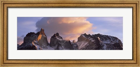 Framed Clouds over mountains, Torres Del Paine, Torres Del Paine National Park, Chile Print