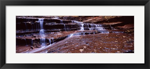 Framed Stream flowing through rocks, North Creek, Utah Print