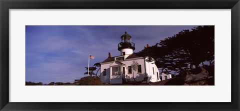 Framed Point Pinos Lighthouse, Pacific Grove, Monterey County, California Print