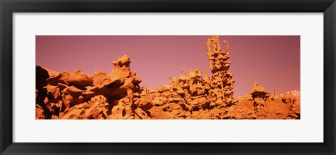 Framed Low angle view of rock formations, The Teapot, Fantasy Canyon, Uintah County, Utah, USA Print