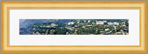 Framed Town on a hill, Ravello, Amalfi Coast, Campania, Italy Print