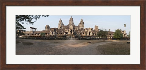 Framed Facade of a temple, Angkor Wat, Angkor, Cambodia Print