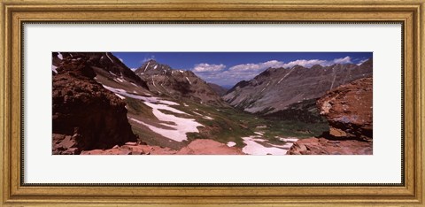 Framed Rock formations, Maroon Bells, West Maroon Pass, Crested Butte, Gunnison County, Colorado, USA Print