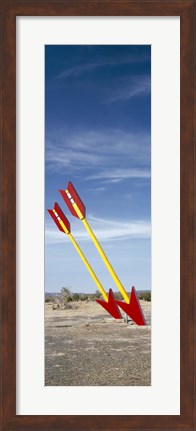 Framed Twin arrows in the field, Route 66, Arizona Print