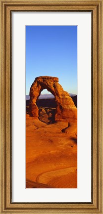 Framed Natural arch in a desert, Arches National Park, Utah Print