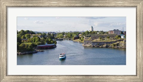 Framed Fortress at the waterfront, Suomenlinna, Helsinki, Finland Print