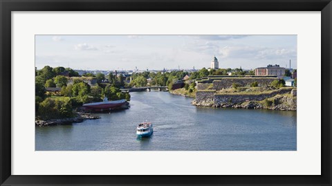 Framed Fortress at the waterfront, Suomenlinna, Helsinki, Finland Print