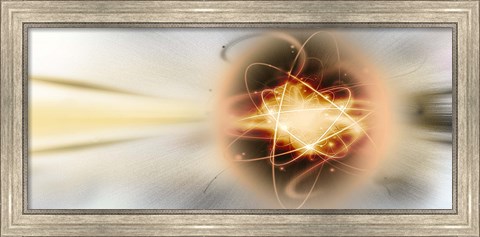 Framed Atom collision Print