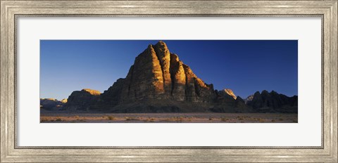 Framed Seven Pillars of Wisdom, Wadi Rum, Jordan Print