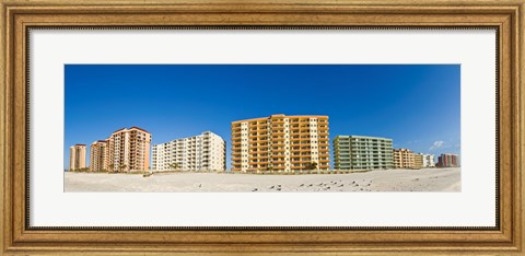 Framed Beachfront buildings on Gulf Of Mexico, Orange Beach, Baldwin County, Alabama, USA Print