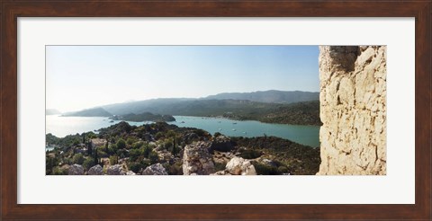 Framed View from the Byzantine Castle, Kekova, Lycia, Antalya Province, Turkey Print