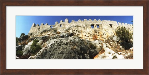 Framed Byzantine castle of Kalekoy, Antalya Province, Turkey Print