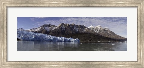 Framed Lago Grey and Grey Glacier with Paine Massif, Torres Del Paine National Park, Magallanes Region, Patagonia, Chile Print