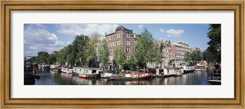 Framed Netherlands, Amsterdam, intersecting channels Print